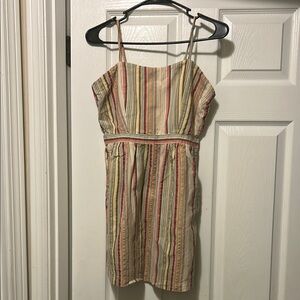 Forever 21 Striped Mini Dress in Earth Tones
